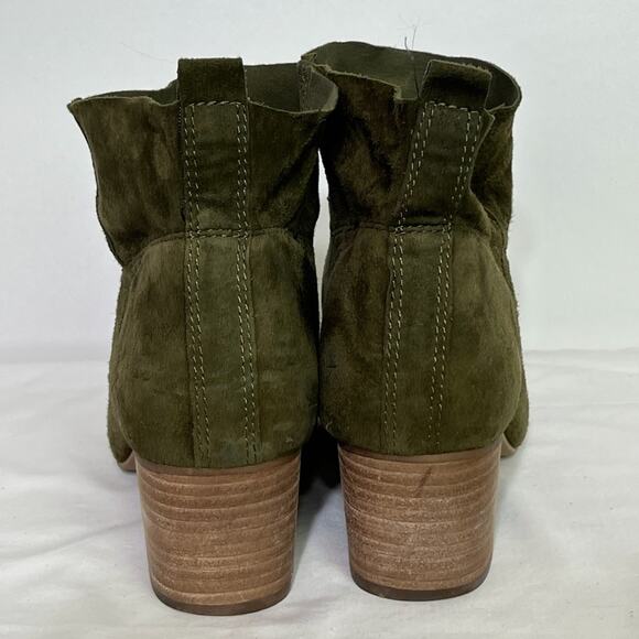 Steve Madden Harber Olive Suede Ankle Bootie Size 7.5 EUC - Picture 4 of 6